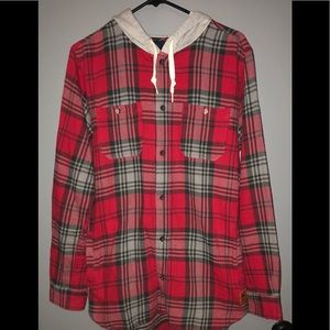 Flannel Hooded Shirt
